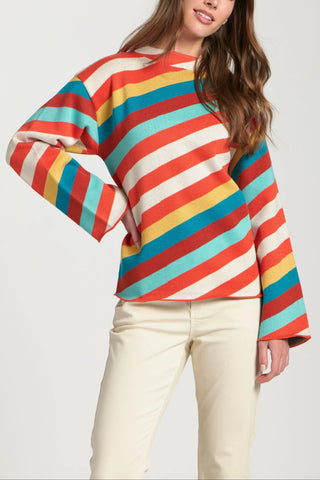 Terra Cotta Stripe Sweater