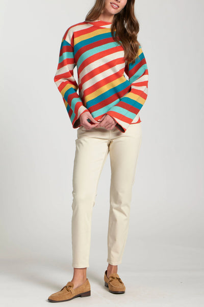 Terra Cotta Stripe Sweater