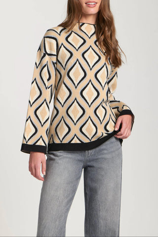 Desert Retro Swirl Funnel Neck