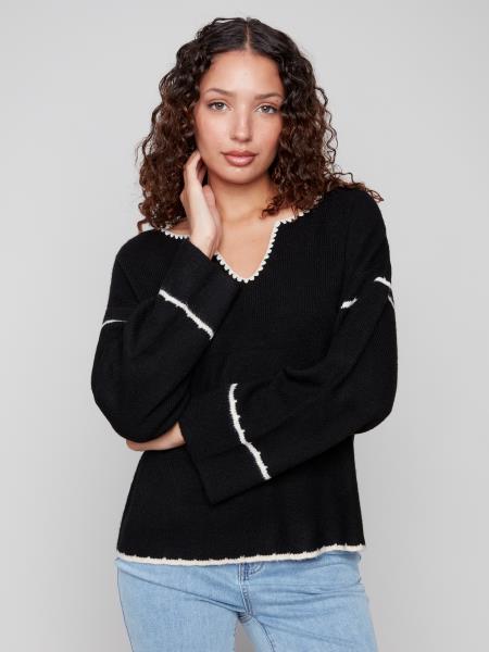 Notched Sweater