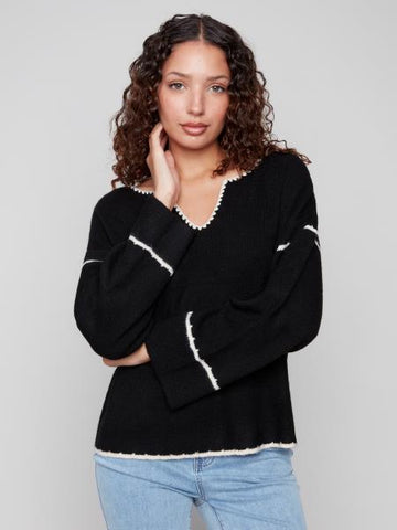 Notched Sweater