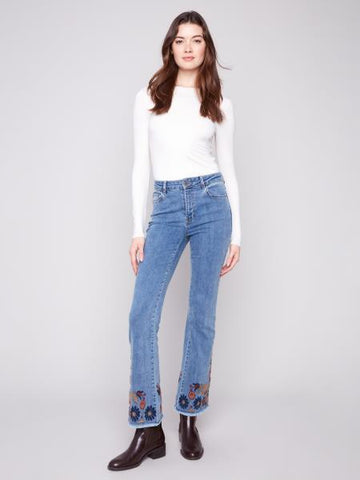 Floral Flare Jeans