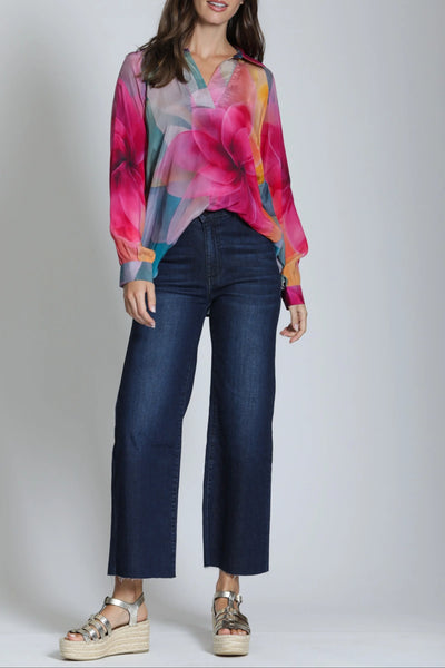Bright Pink Floral Top