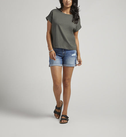 Olive Drapey Luxe Top
