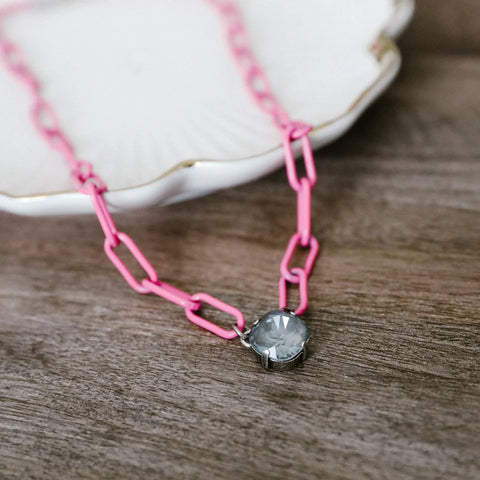 Tempo Lux Pink/Grey Necklace