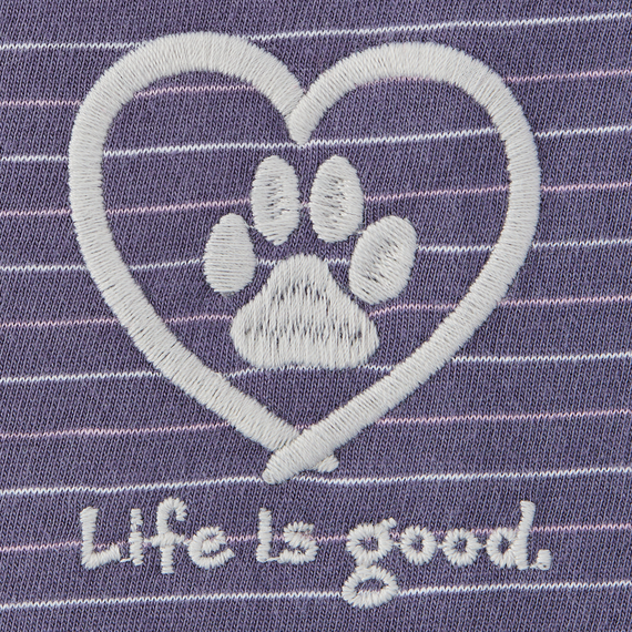 Purple Paw Stripe Hoodie