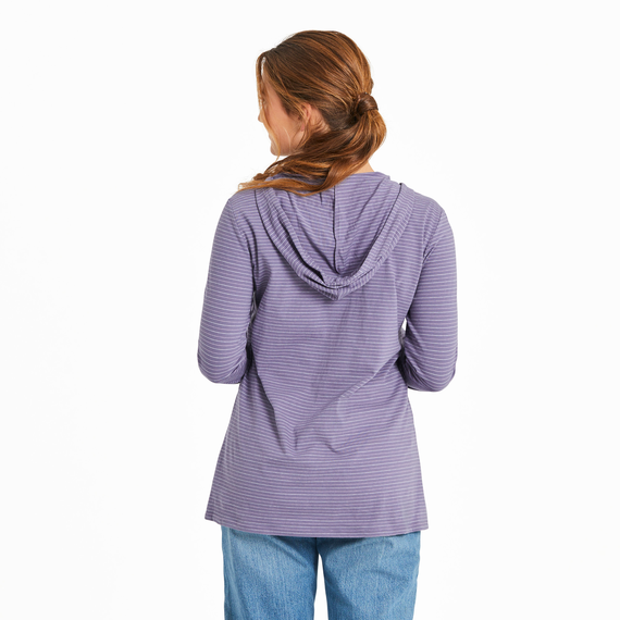 Purple Paw Stripe Hoodie