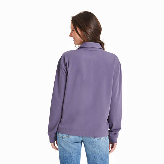 Collared Pullover Dusk Purple