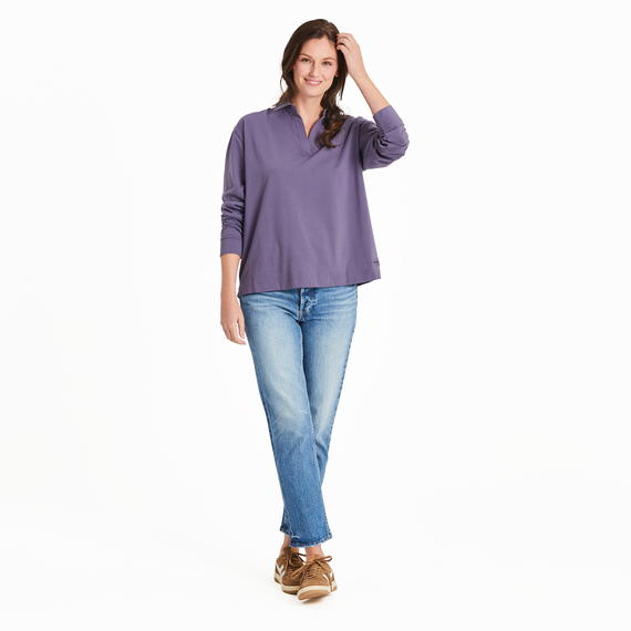 Collared Pullover Dusk Purple