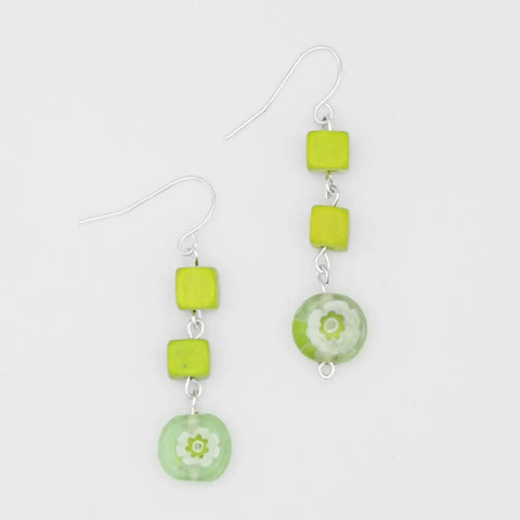 Whimsical Lime Earrings