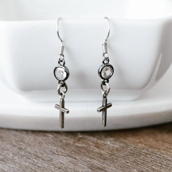 Petite Cross Earrings