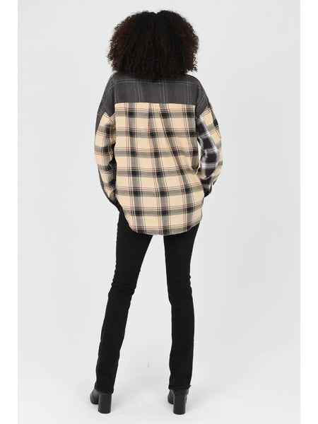 Mixed Plaid Shirt
