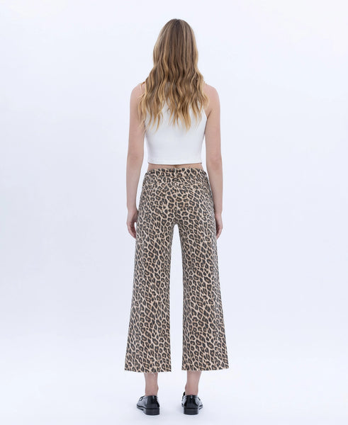Leopard Print Wide Leg Pants