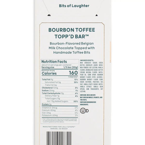 Bourbon Toffee Chocolate Bar