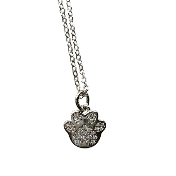 Silver Paw Print Necklace