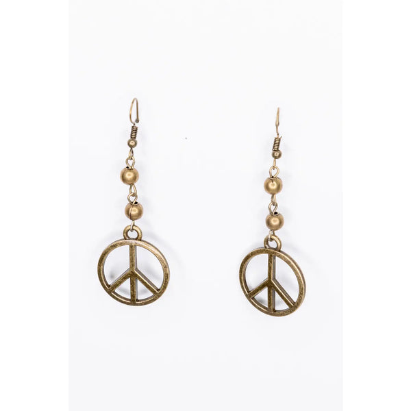 Peace Earrings Bronze
