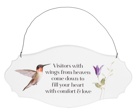 Hummingbird Visitors Sign