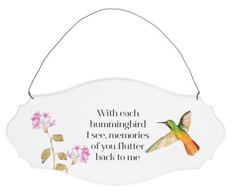 Hummingbird Memories Sign