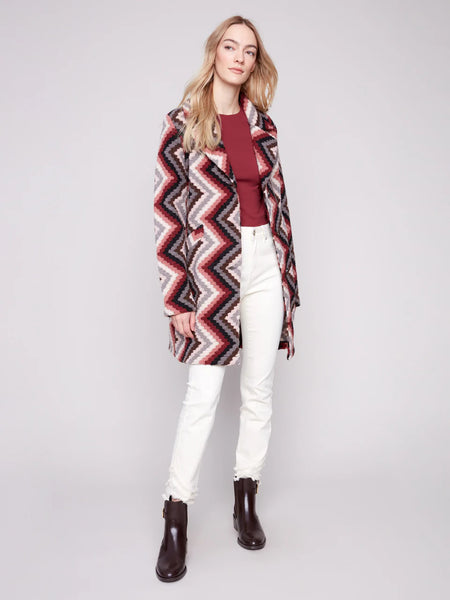 Plushy Knit Button Front Jacket