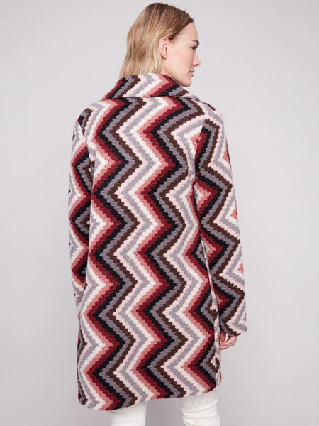 Plushy Knit Button Front Jacket