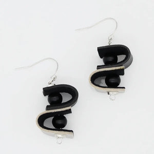 Duo Tone Leather Earring