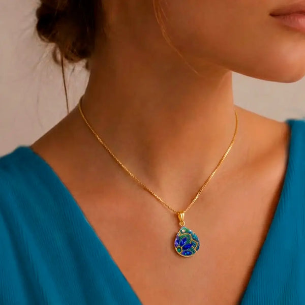 Crystal Drop Gold Necklace
