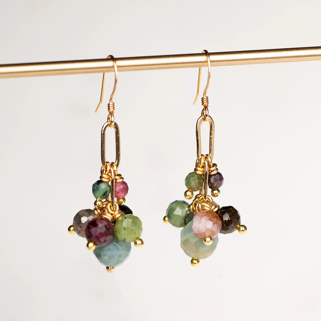 Tourmaline Chain Earrings