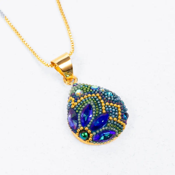 Crystal Drop Gold Necklace