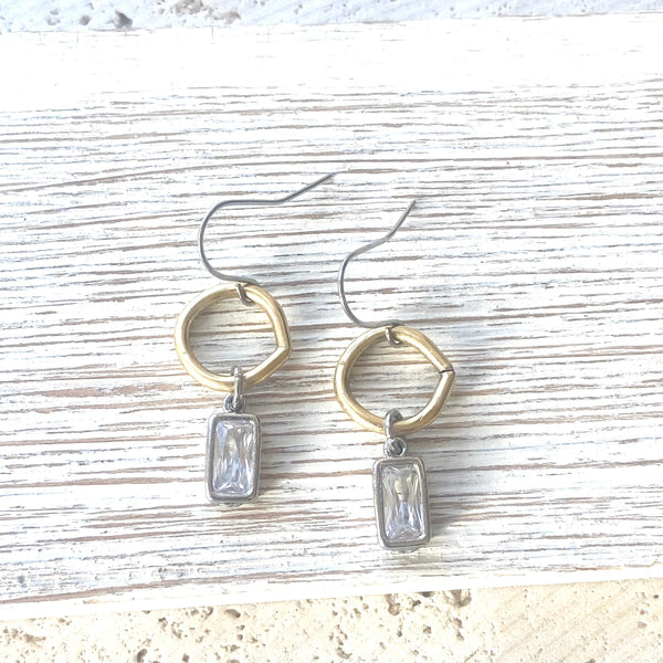 Edgy Glam Short Earrings