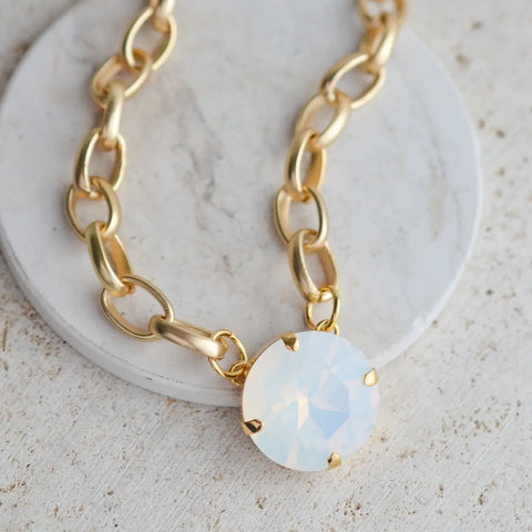 Rockford Necklace White Opal