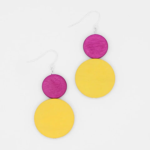Fuchsia & Yellow Isla Earrings