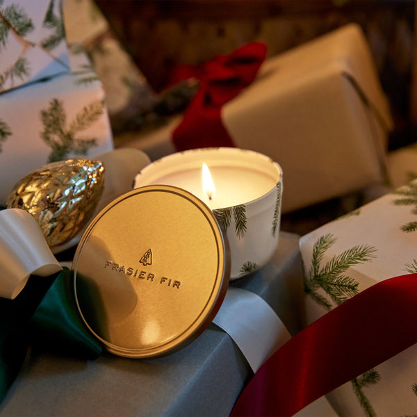 Frasier Fir Tin Candle Gold