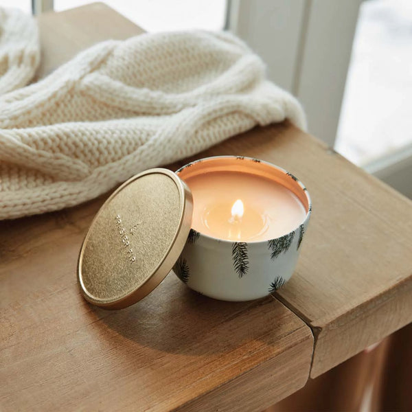 Frasier Fir Tin Candle Gold
