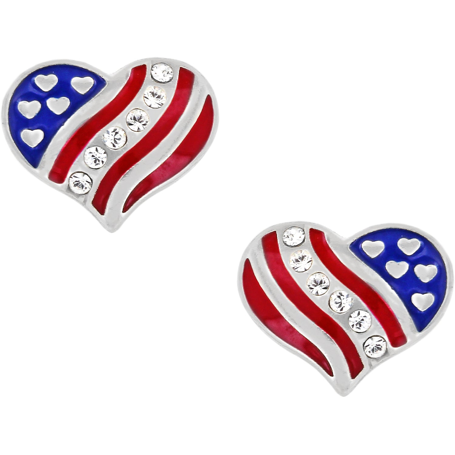 Hearts & Stripes Mini Earrings
