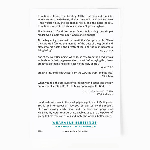 Breathe Blessing Bracelet Turq