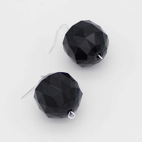 Black Dimensional Earrings