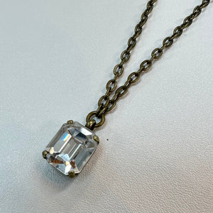 Octagon Necklace Clear