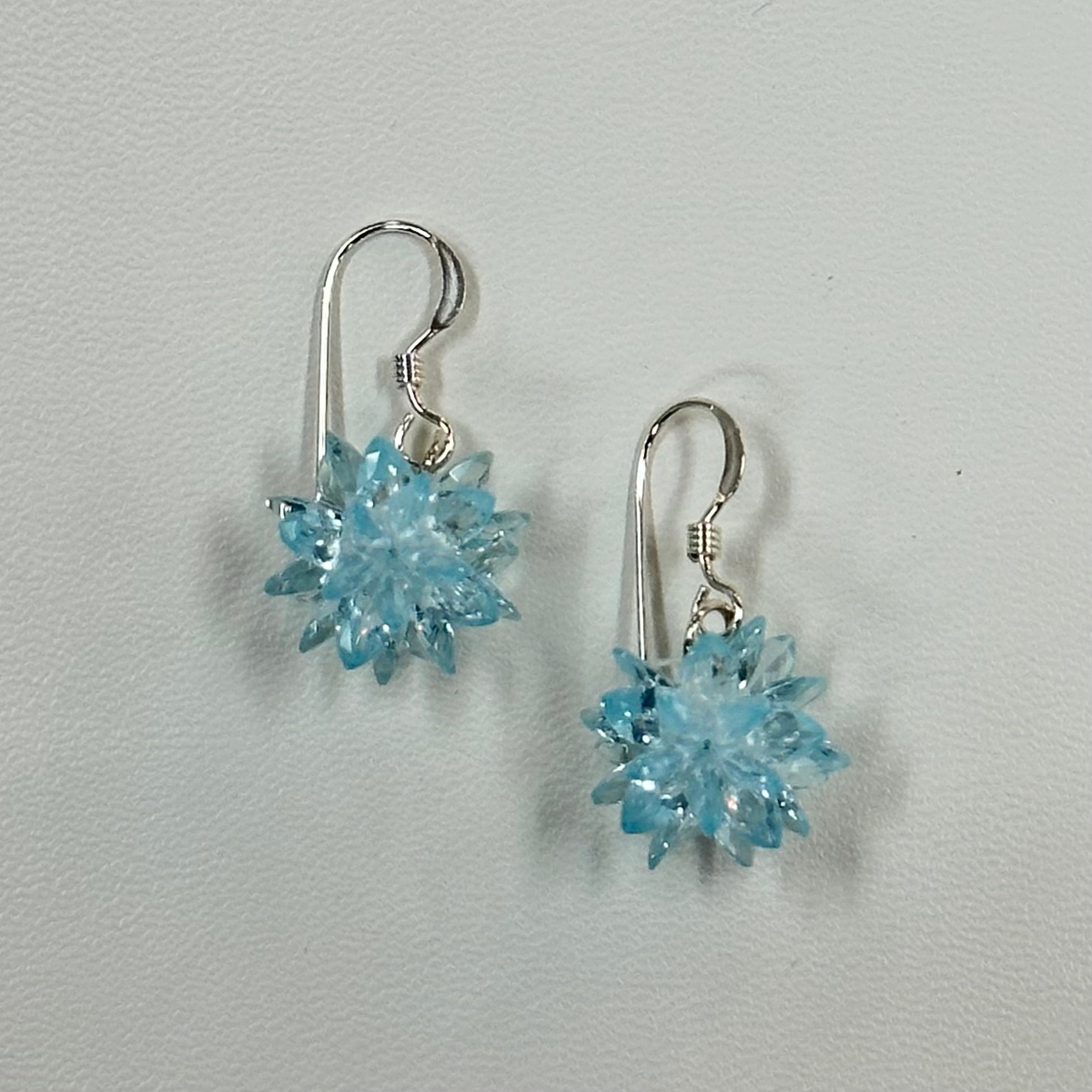 Crystal Cluster Earrings Blue