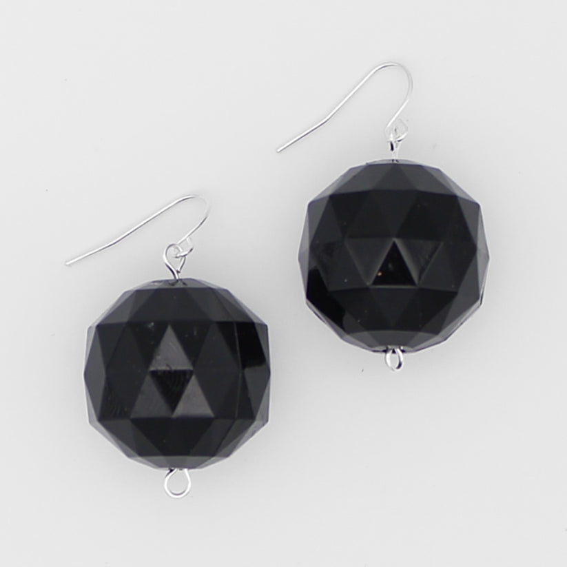 Black Dimensional Earrings