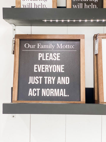Family Motto Sign