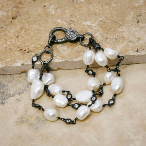 Cairo White Pearl Bracelet