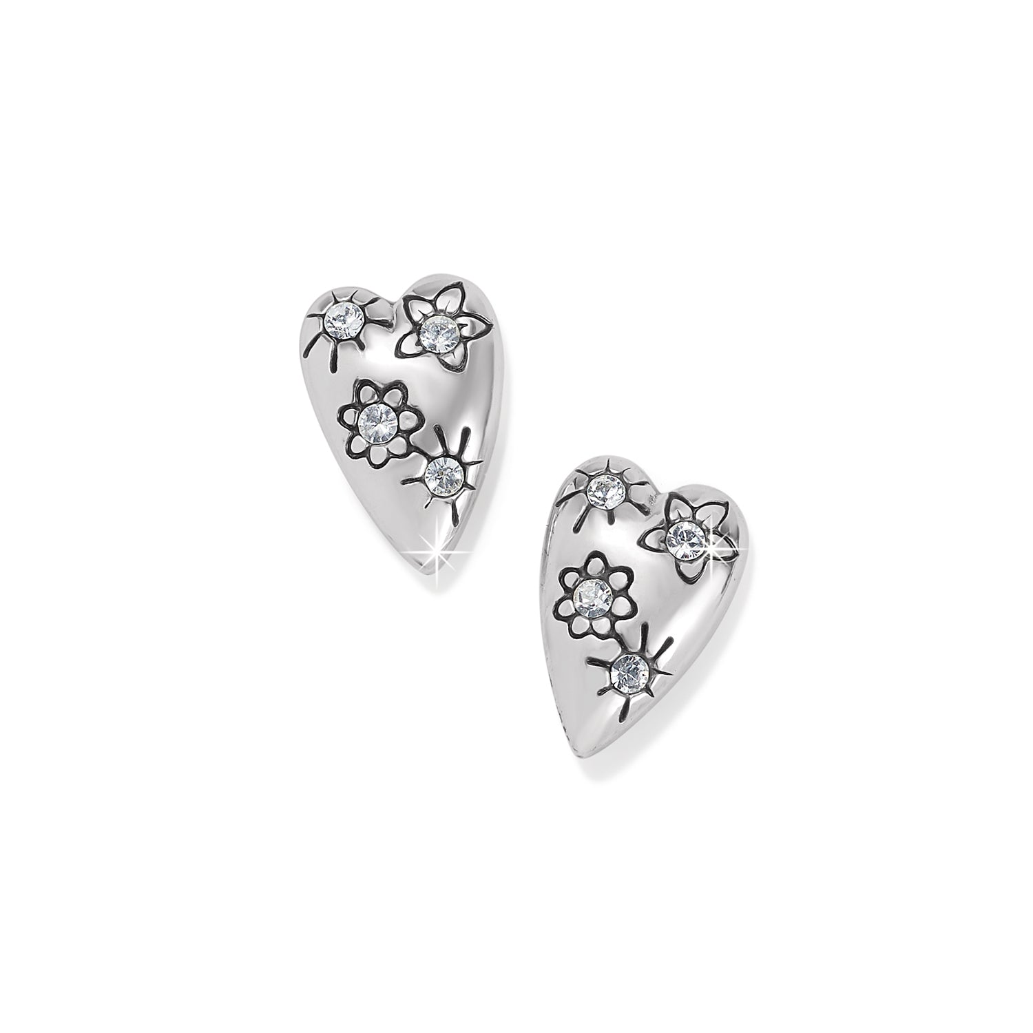 Sparkling Heart Mini Earrings