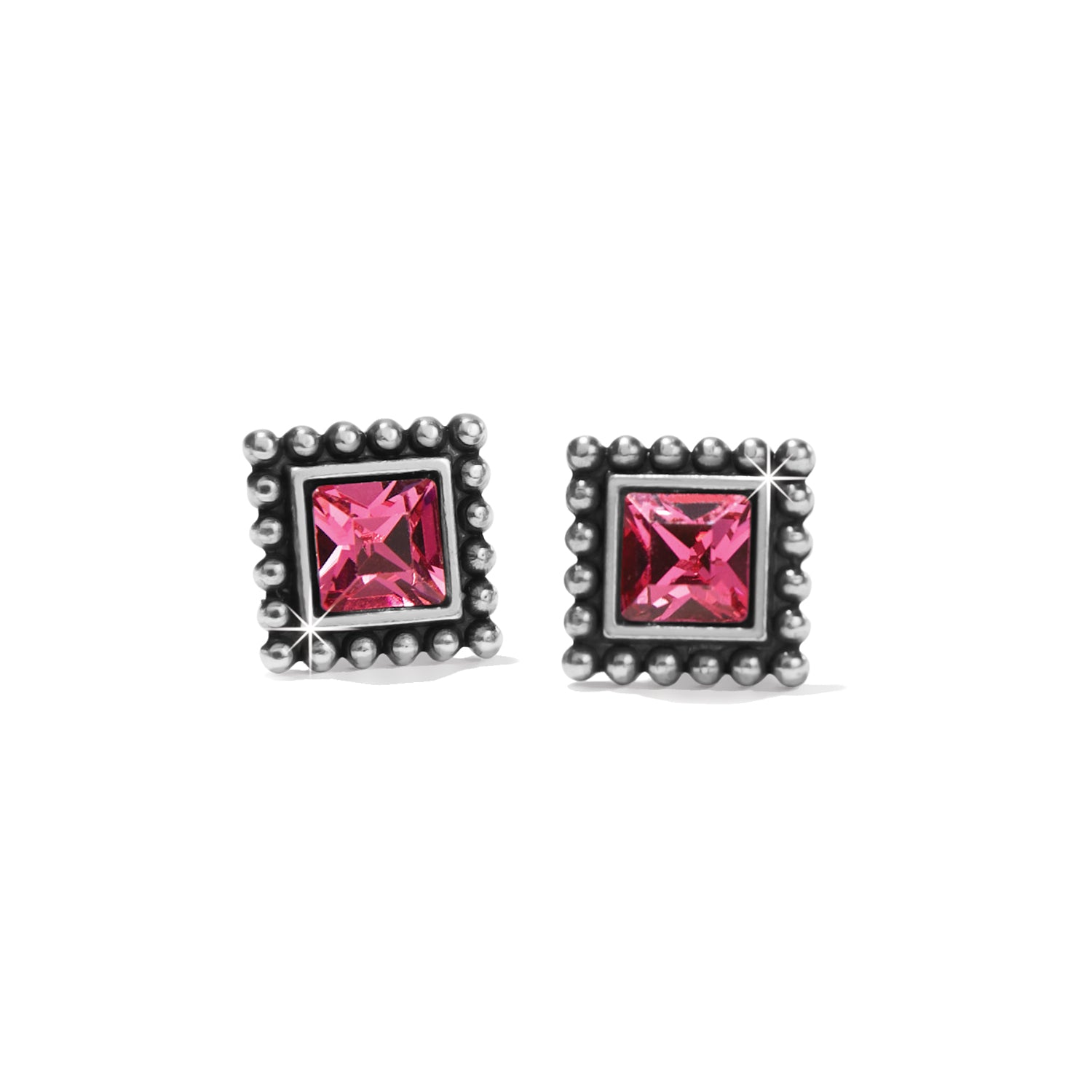Sparkle Square Pink Earrings