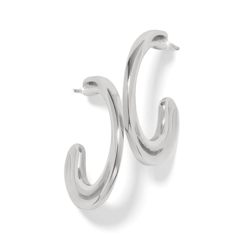 Cascade Silver Hoop Earrings