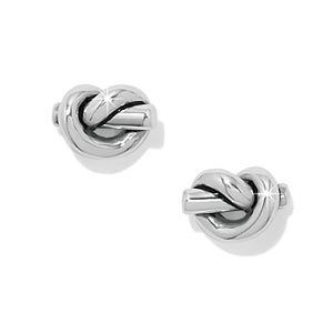 Interlock Silver Post Earring