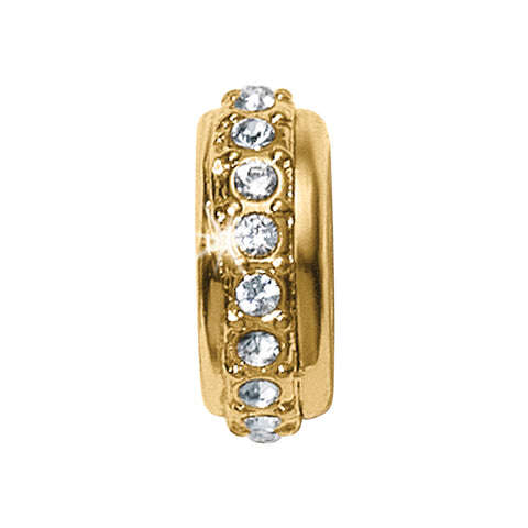 Gold Stardust Stopper Bead