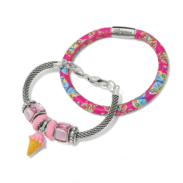 Pink Ice Cream Cone Charm