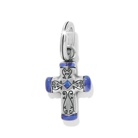 Blue Venezia Cross Charm
