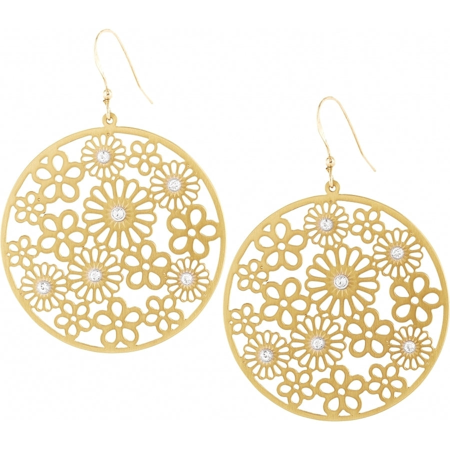 Gold Posey Disc Earrings