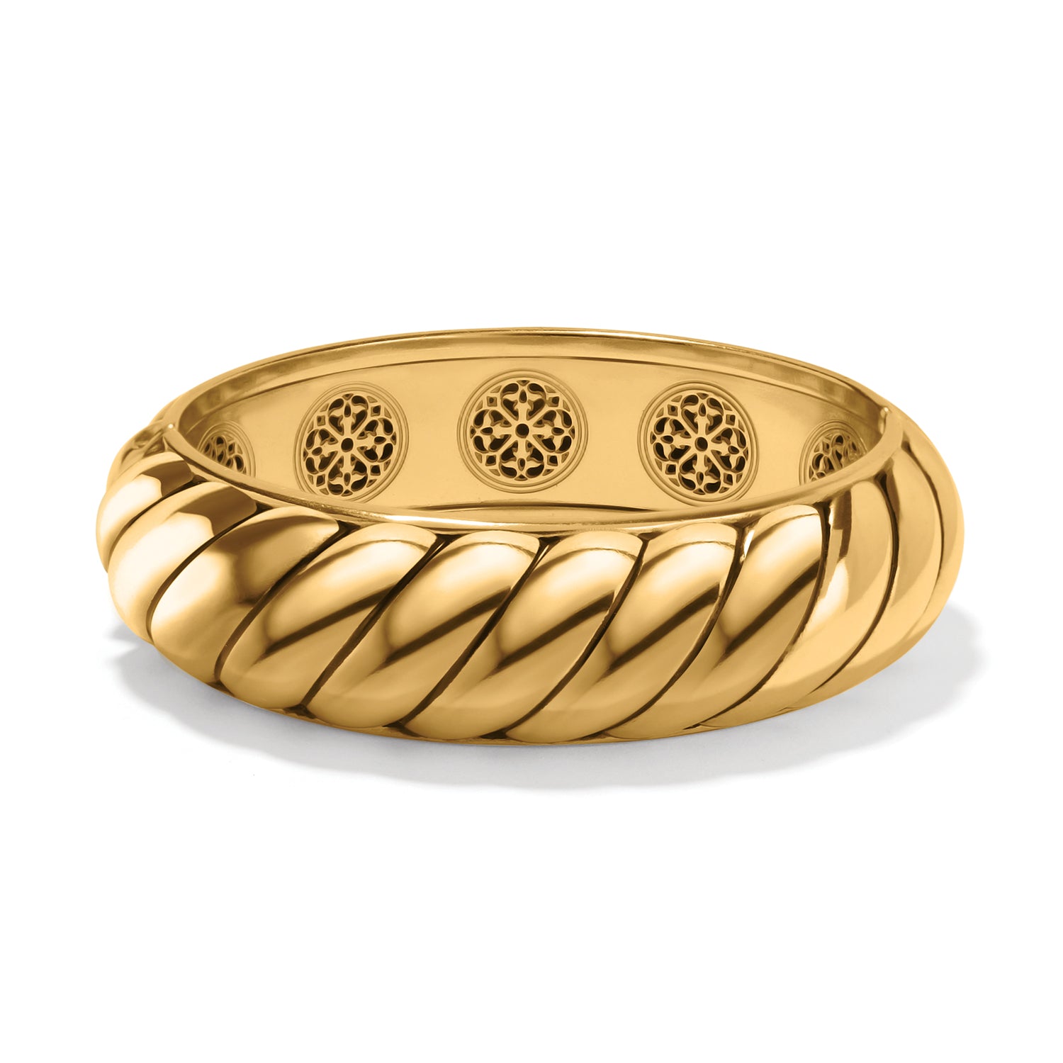 Athena Hinged Bangle Gold